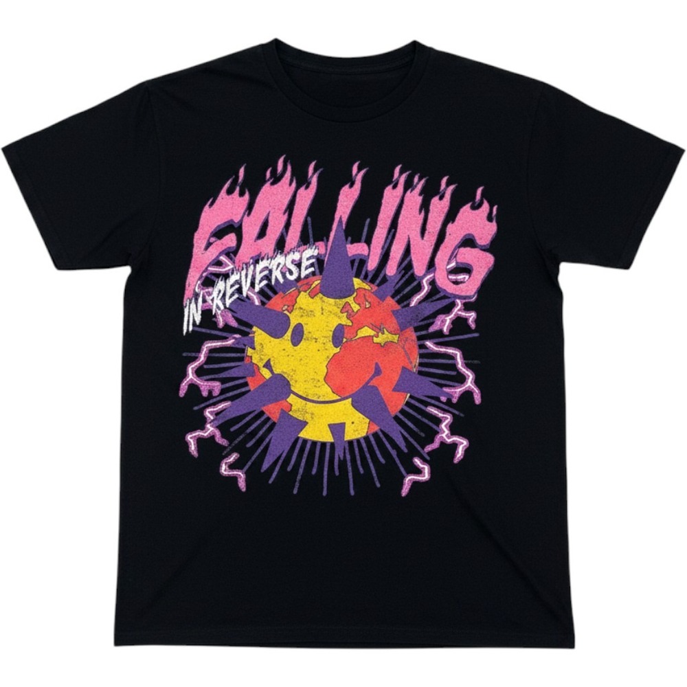 Falling In Reverse Band Tee Rock Me Apparel Black Graphic T-Shirt Size M
Unisex